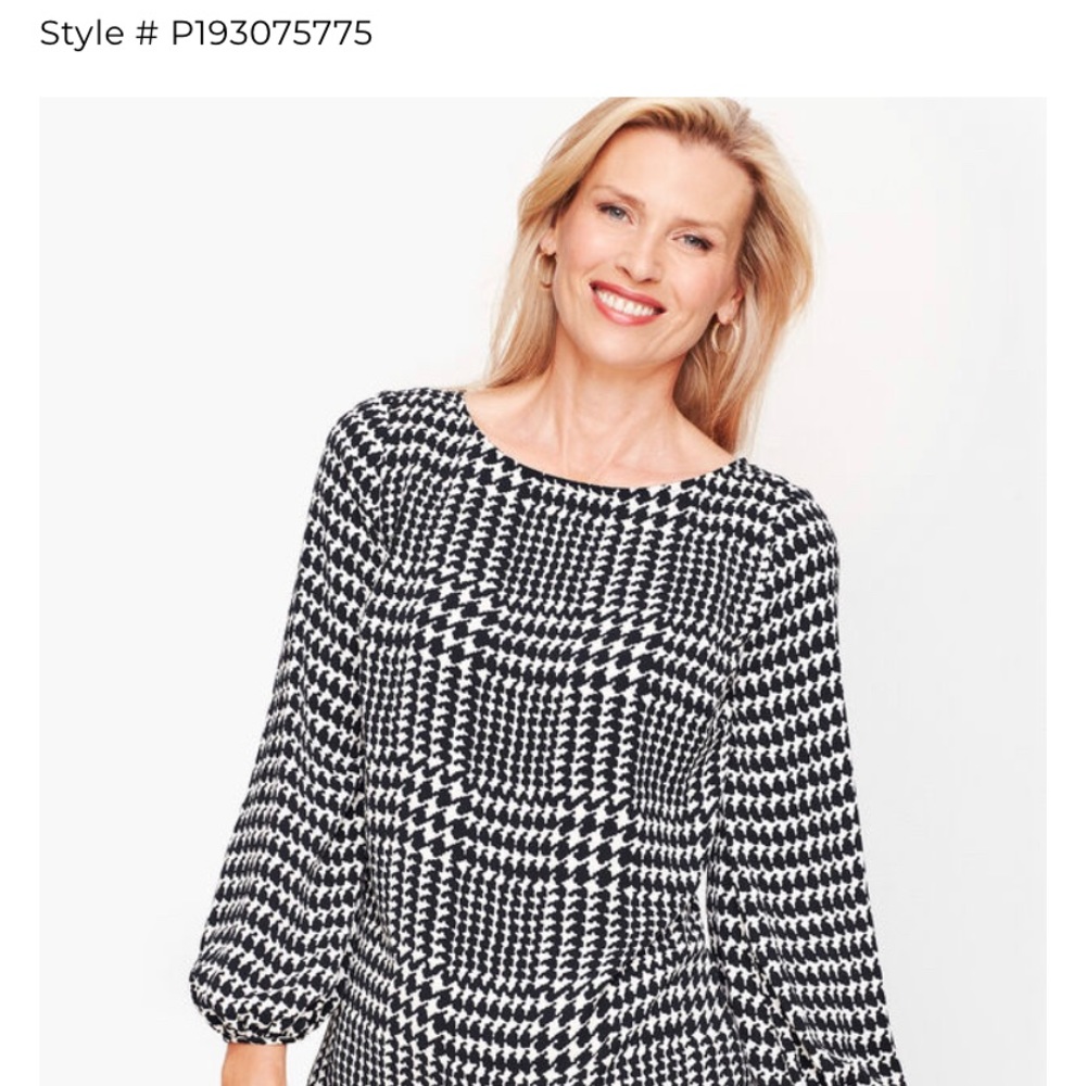 Talbots houndstooth top
